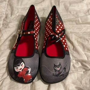 Hot Chocolate Chocalitas Designs Polka Dot Mary Jane Flats NWT!